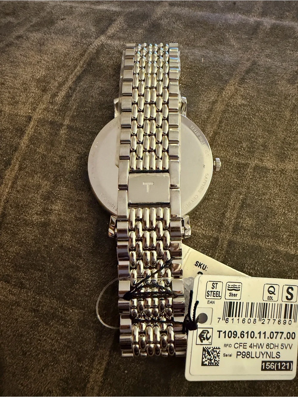 Tissot Everytime Large Men's Stainless Steel Watch — Dark Rhodium